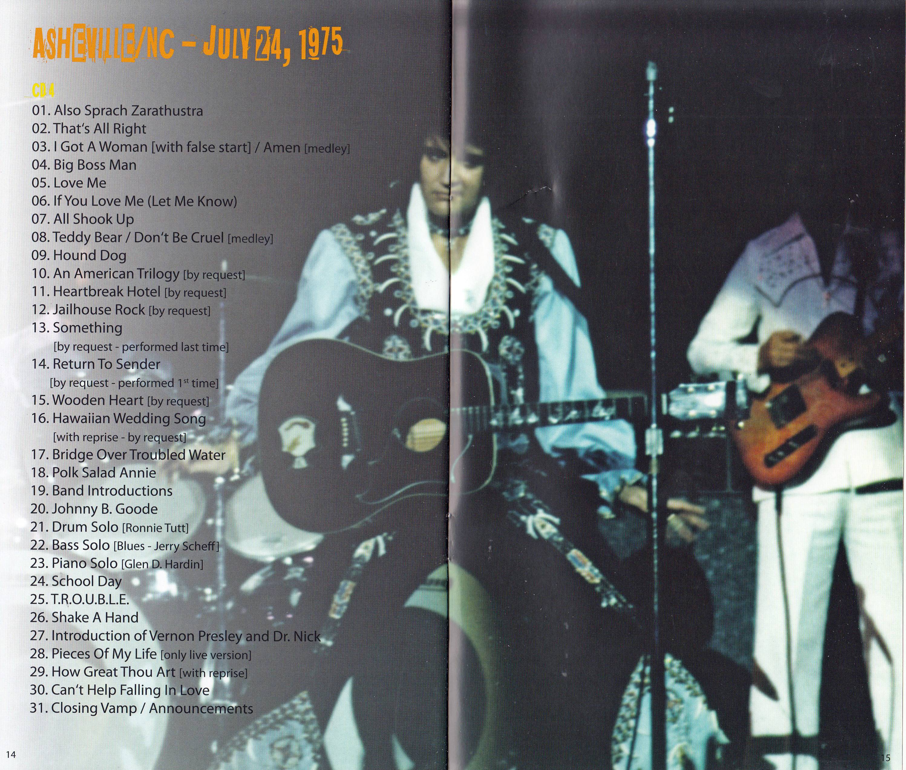 Elvis Presley The Asheville Marathon 75 : Booklet 8